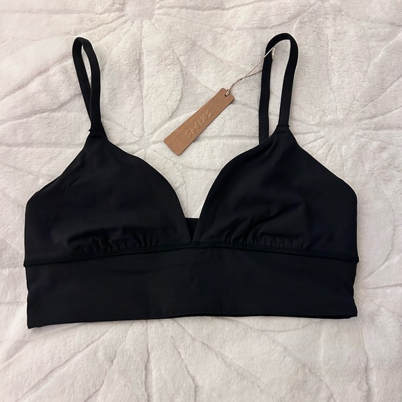 Skims Fits Everybody Triangle Longline Bralette Onyx NWT - Picture 4 of 6